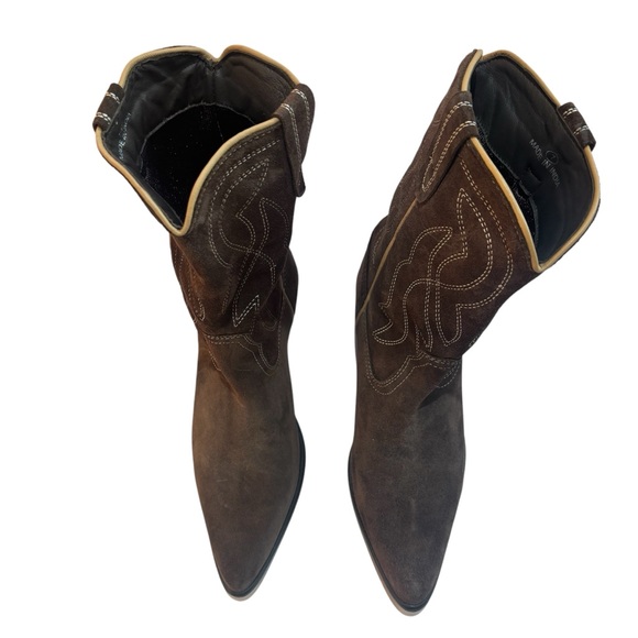 URBAN OUTFITTERS UO Leena Cowboy Boot Chocolate SIZE US 7/EURO 38 - Picture 6 of 10